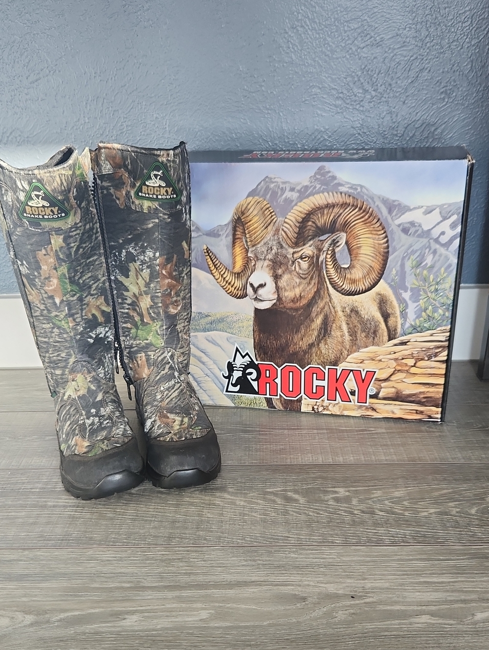 Rocky Camouflage Hunting Snake Boots - Green, Brown, Black